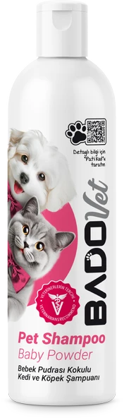 Bado Bebek Pudrası Kokulu Kedi ve Köpek Şampuanı 400 ML ürün görseli 1
