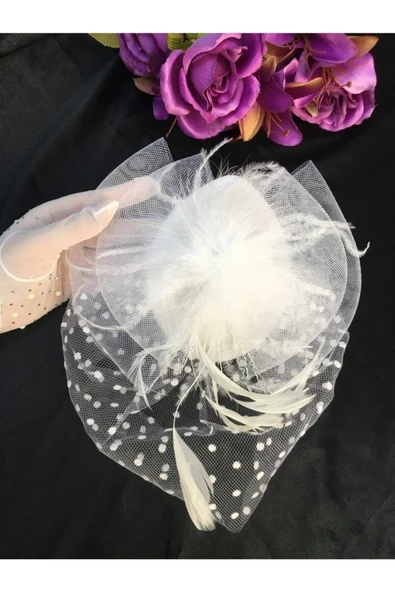 Nikah Kepi Vualet Nikah Şapkası Gelin Kepi 4 Renk ürün görseli 1