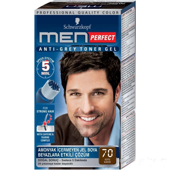Schwarzkopf Men Perfect 70 Koyu Kahve Saç Boyası ürün görseli 1