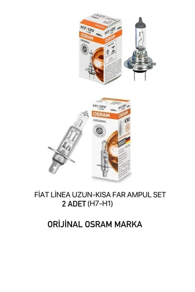 Bosch  H1-H7 Fiat Linea Araca Özel Uzun/ Kısa Far Ampul Takımı  (2007-2017) ürün görseli 1