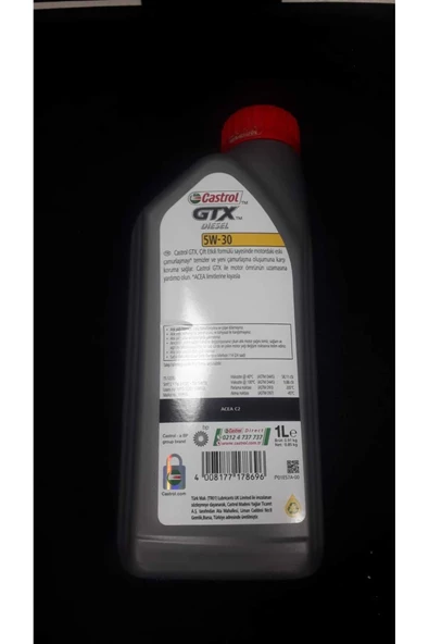 CASTROL GTX DIESEL 5W-30 1 L - Resim 2