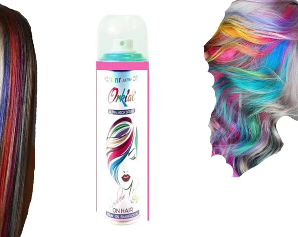 Orkide Renkli Saç Sprey Boya 150 ml Pembe ürün görseli 1