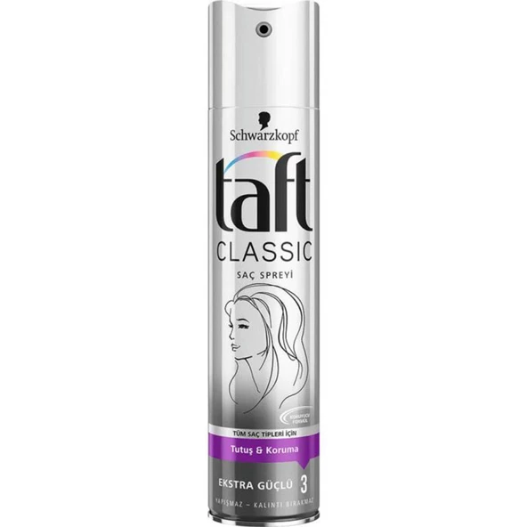 Taft Saç Spreyi 03 Tüm Saç Tipleri İçin 250ml Classic Extra Güç ürün görseli 1