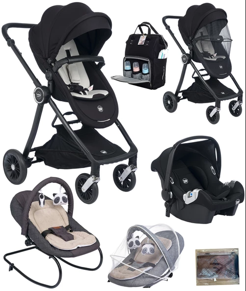 Baby Home Yeni Doğan 7 In 1 Full Set 1012 Travel Sistem Bebek Arabası Ve 330 Sallanır Ana Kucağı ürün görseli 1