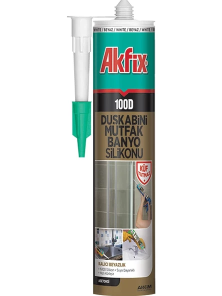 Akfix 100D Beyaz Duşakabin Silikonu 310 ml ürün görseli 1