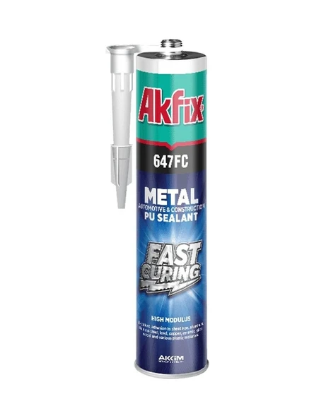Akfix 647FC Ultra Poliüretan 280 ml Gri Mastik ürün görseli 1