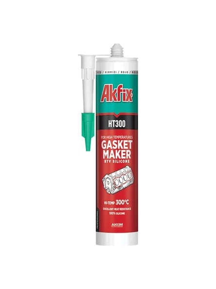Akfix HT300 Kırmızı Yüksek Isı Silikonu 280ML ürün görseli 1