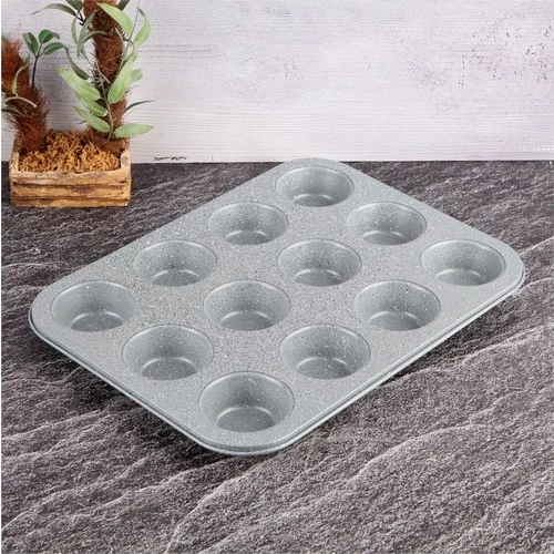 Tohana Kek Kalıbı Muffin 12 Li Granit Görünümlü 35cm THN69005 2568 ürün görseli 1