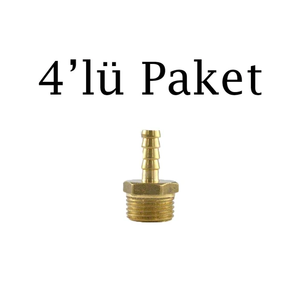 Brio Hava Hortum Erkek Rekoru 1/2 8Mm 4 adet ürün görseli 1