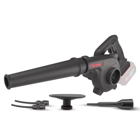 Kress KUF30.9 20Volt Profesyonel Devir Ayarlı Üfleyici + 5 Parça Aksesuar (Akü Dahil Değildir) ürün görseli 1