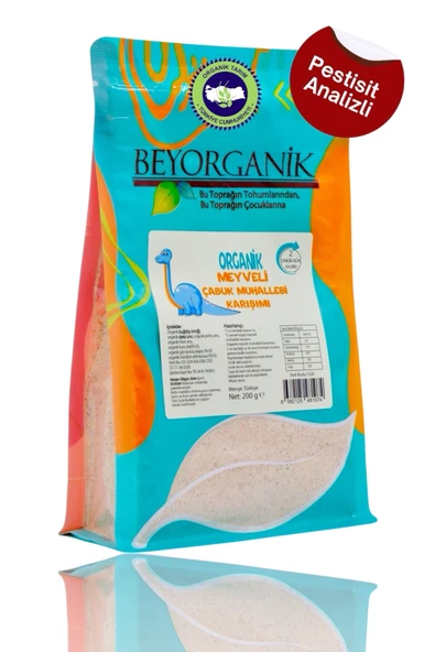 BEYORGANİK Organik Meyveli Muhallebi Karışımı 200gr (ÜÇ MEYVELİ) ürün görseli 1