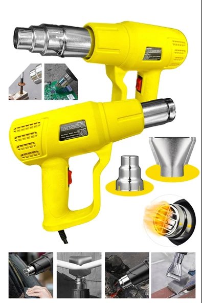 Alman Seri 4500 Watt Pro Darbeye Dayanıklı Bakır Sargılı Rezistans 2 kademeli Sıcak Hava Tabancası ürün görseli 1