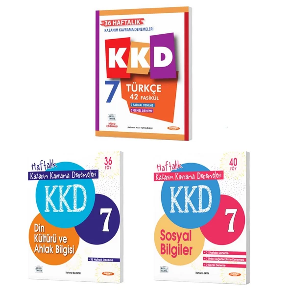 Kurmay Yayınları 7. sınıf KKD Din Kültürü+Sosyal Bilgiler+Türkçe (3Kitap) ürün görseli 1