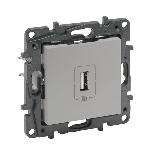 Legrand Raventi Alüminyum Tekli Usb Şarj Prizi 1100Ma ürün görseli 1