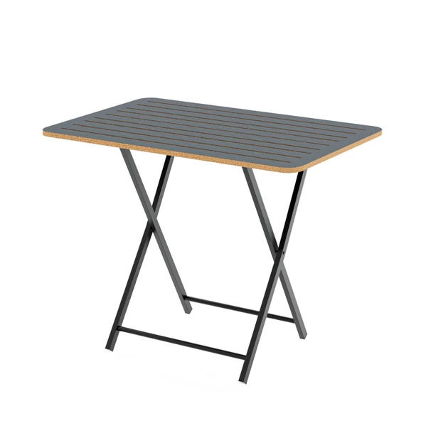 Eportatif Katlanır 4 Kişilik Bahçe Masası Bistro Masa 55x90 Füme 1426 ürün görseli 1