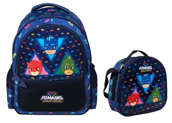 Me Çanta PJ Masks Heroes Lacivert Erkek Çocuk Okul Sırt Çantası ve Beslenme Çantası ürün görseli 1