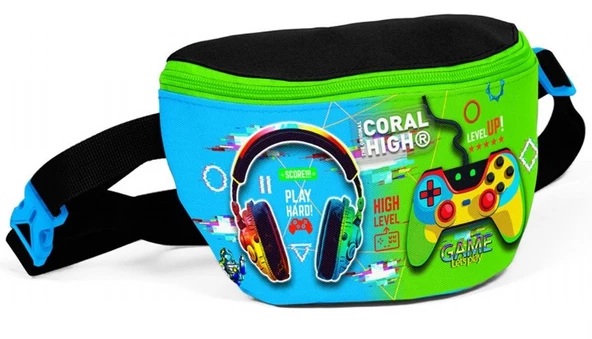 Coral High Kulaklık Game Baskılı Erkek Çocuk Bel Çantası ürün görseli 1