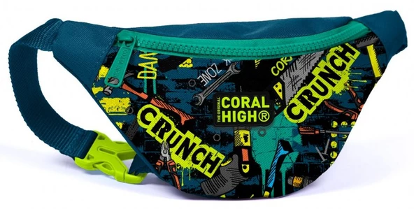 Coral High Erkek Çocuk Günlük Bel Çantası - Petrol Yeşil Yazılar ürün görseli 1