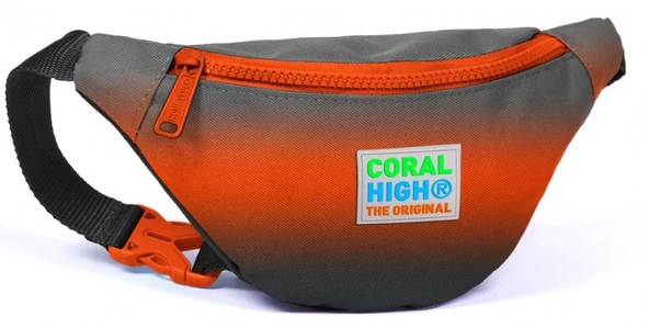 Coral High Erkek Çocuk Günlük Bel Çantası - Siyah Turuncu Gradyan ürün görseli 1