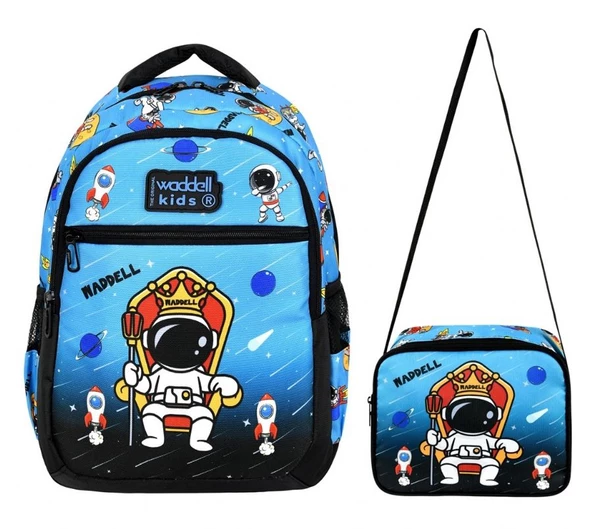 Waddell Astronot Desenli İlkokul Sırt Çantası Ve Beslenme Çantası - Erkek Çocuk ürün görseli 1