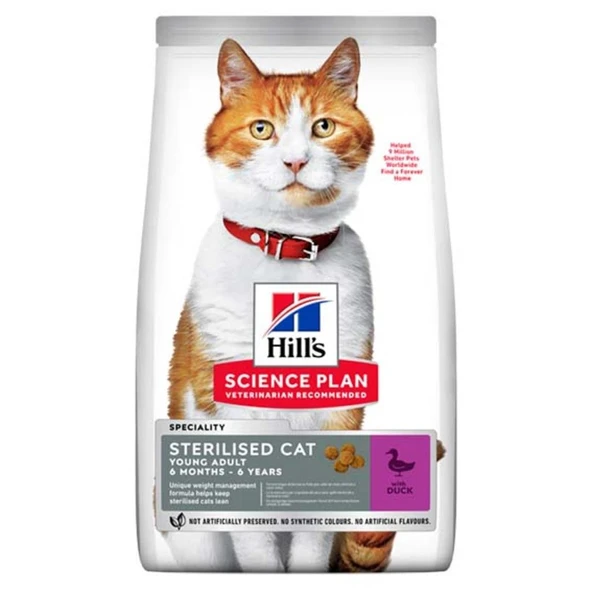 Hills Sterilised Ördekli Yetişkin Kısır Kedi Maması 1,5 Kg ürün görseli 1