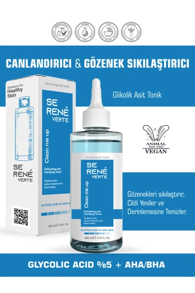 Tüm Ciltler Için Glikolik Asit Tonik 200 ml ürün görseli 1