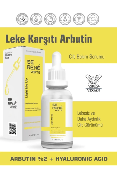Leke Karşıtı Arbutin Cilt Bakım Serumu 30 Ml (Arbutin %2 + Hyaluronic Acid) ürün görseli 1