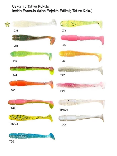 Lucky John Tioga 2.9'' (7.36 cm) 7 Adet Silikon Yem ürün görseli 1