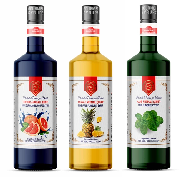 Nish Turunç Ananas Nane Aromalı Şurup 3 x 700 ML - Pet Şişe ürün görseli 1