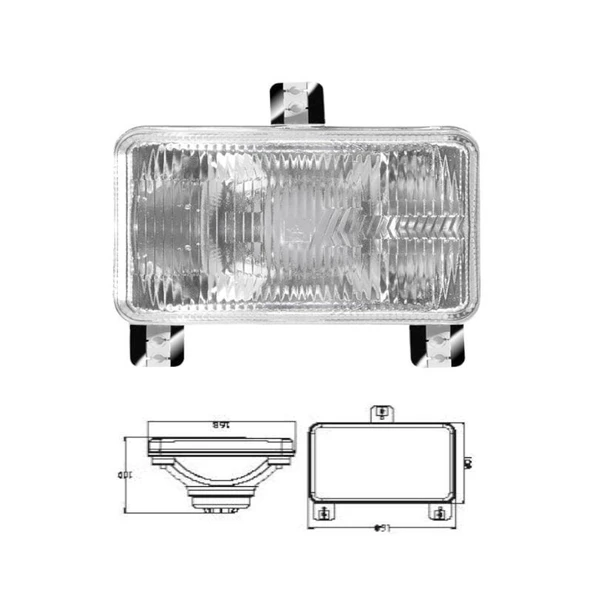 Traktör Ön Far Reflektörü Mf285-398 - 712119 - Resim 2