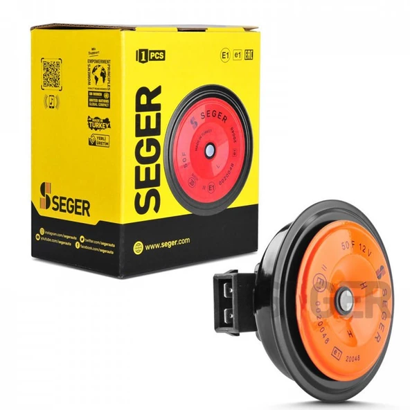 SEGER-50F Midi Disk Korna 12V (Didit), İnce Ses Delphi 1541 Soket(Fiat, Ford,Nissan,Opel,Chevrolet) ürün görseli 1