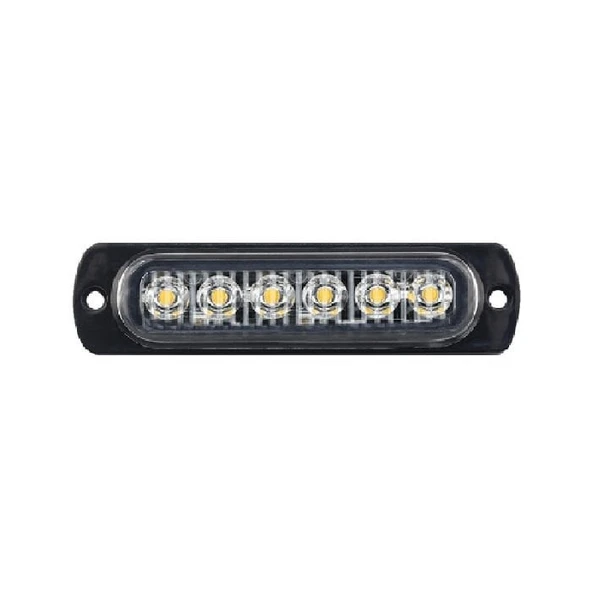 Parmak Lamba Mercekli Cam 6 Led'Li 114Mm 12V-24V Beyaz - FR0272-W ürün görseli 1