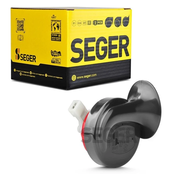SEGER-60B Salyangoz Korna 12V (Dadat), Kalın Ses,Jpt Soket (Dacia, Renault, Citreon, Peugeot) ürün görseli 1