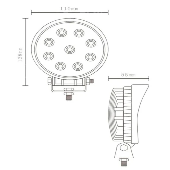 Led Yuvarlak Çalışma Lambası 9 Ledli - 201611 - Resim 3