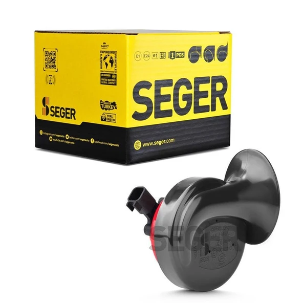 SEGER-60B Salyangoz Korna 12V (Dadat),Kalın Ses,Delphi 1541 Soket (Fiat,Ford,Nissan,Opel,Chevrolet) ürün görseli 1