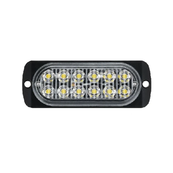 Parmak Lamba Mercekli Cam 12 Led'Li 115Mm 12V-24V Beyaz - FR0278-W ürün görseli 1