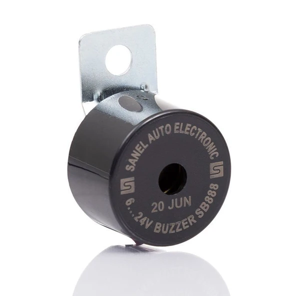 Sanel İç Mekan Buzzer 6-24 Volt Uyumlu Fasıllı Ses İkazı SB888 ürün görseli 1