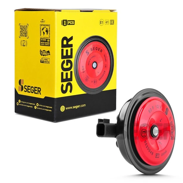 SEGER-50F Midi Disk Korna 12V (Didit),Kalın Ses Delphi 1541 Soket (Fiat,Ford,Nissan,Opel,Chevrolet) ürün görseli 1