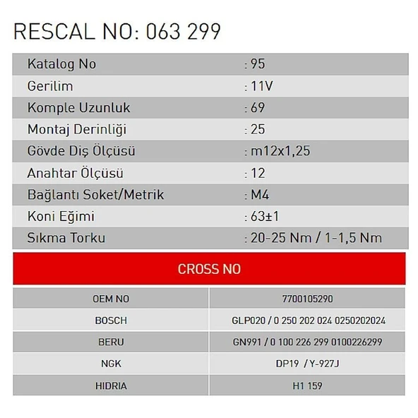 Isıtma Bujisi - Renault - Dacia - ET063299 - Resim 2