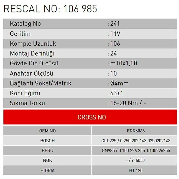 Isıtma Bujisi - Land Rover - ET106985 - Resim 2