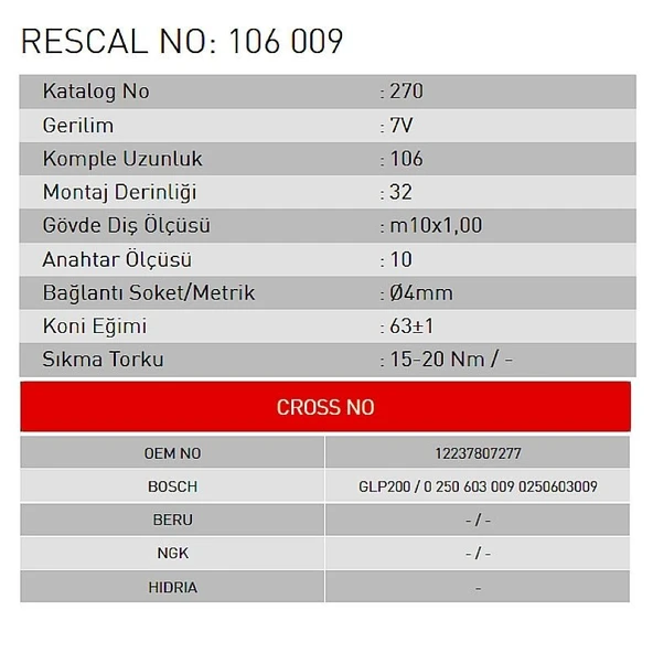 Isıtma Bujisi - Bmw - Mini Cooper - ET106009 - Resim 2