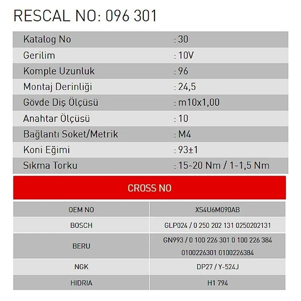 Isıtma Bujisi - Ford - ET096301 - Resim 2
