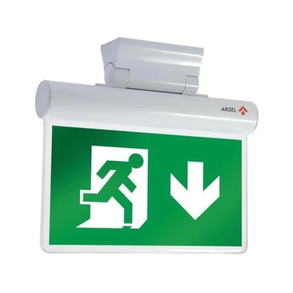 Arsel A20101 SFS20-3-L Acil Çıkış Yönlendirme Armatürü Şebekeden Yanan 8xF LED ürün görseli 1
