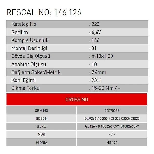 Isıtma Bujisi - Opel - ET146126 - Resim 2