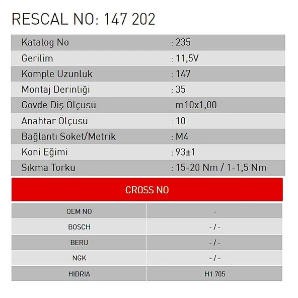 Isıtma Bujisi - Tractor - ET147202 - Resim 2