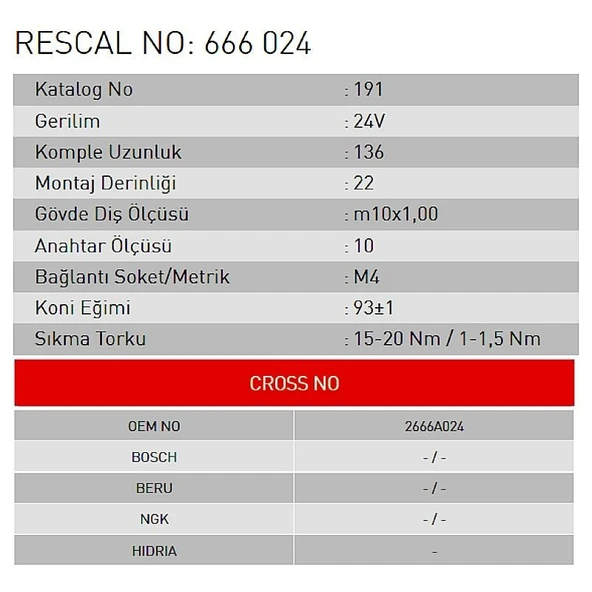 Isıtma Bujisi - Perkins - ET666024 - Resim 2
