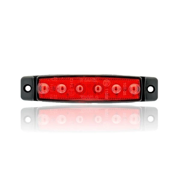 Sanel 24V Üniversal Parmak 6 Led Basamak Kırmızı SBB24R6 ürün görseli 1