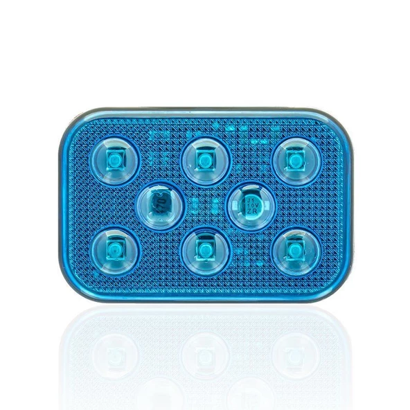 Sanel 24V Universal Kare 6 Led Dış Makan Uyumlu Mavi SBD24B6 ürün görseli 1