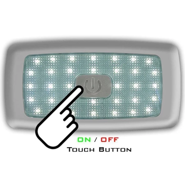 Sanel Led Lamba 12Volt 34 Ledli İç Aydınlatma Dokunmatik Sıcak Beyaz ürün görseli 1