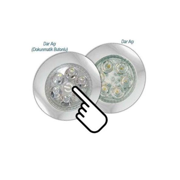 Sanel Power 12-24V3W Spot Led Dekoratif Lamba Butonlu SSPZ600WB ürün görseli 1